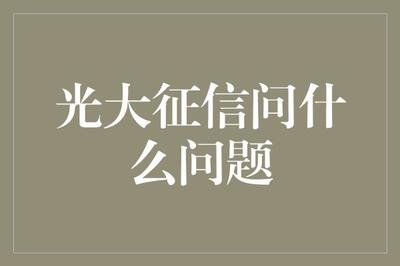光大征信究竟在問什么？—— 深度解析企業(yè)信用調(diào)查與評估的核心維度